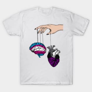 Transgender brain with Asexual heart T-Shirt